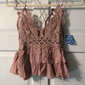 Free People Adella Camitank Top Mauve XS NWT